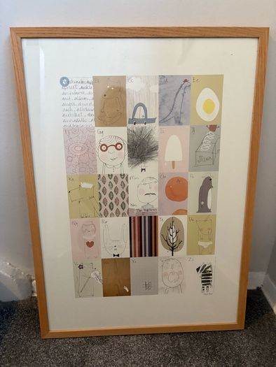 Framed A-Z alphabet Print