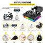 Heat Press 5 in 1 Heat Press Machine 38x30cm T-shirt Press Mug Printing Machine Multifuctional Heat Transfer Machine for T-shirt Mug Hat Plate Transfer Printer Image 6