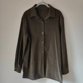 Women's Khaki Suede Shirt/jacket, Size M