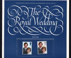 1981 Great Britain The Briting Post Office Souvenir Commemorative the Occasion of The ROyal Wedding of His HRH The Prince of Wales and Lady Diana Spencer 12-page book