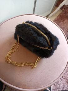 Mini faux fur handbag