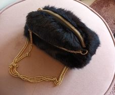 Mini faux fur handbag