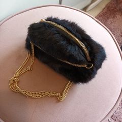 Mini faux fur handbag