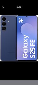 Samsung Galaxy S25 FE, AI Smartphone, Slim 7.4mm Frame, 6.7" FHD Display, 50MP Camera, Exynos 2400, 128 or 256GB Storage, 8GB Memory, 4900 mAh Battery, Navy, 3 Year Extended Warranty (UK Version)