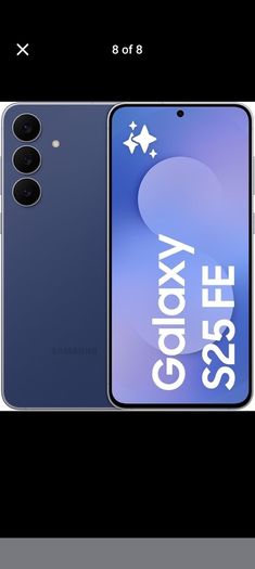 Samsung Galaxy S25 FE, AI Smartphone, Slim 7.4mm Frame, 6.7" FHD Display, 50MP Camera, Exynos 2400, 128 or 256GB Storage, 8GB Memory, 4900 mAh Battery, Navy, 3 Year Extended Warranty (UK Version)