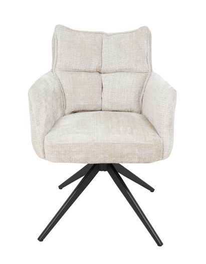 Cremona Swivel Armchair Light Grey Chenille 360