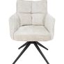 Cremona Swivel Armchair Light Grey Chenille 360 Image 7
