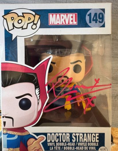 Signed autograph Funko pop Marvel Dr. Strange Benedict Cumberbatch.