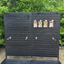 Large Black Metal Slat Wall Shop Shelving Display Image 2