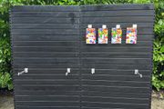 Large Black Metal Slat Wall Shop Shelving Modular Units