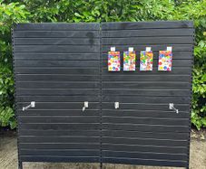 Large Black Metal Slat Wall Shop Shelving Modular Units