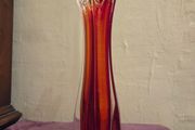 Mid Century Glass Swung Vase
