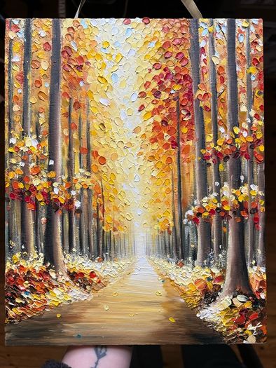 Original oil painting on canvas board