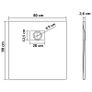 Shower Base Tray SMC Brown 90x80 cm Image 8
