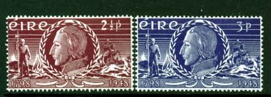 1948 Ireland 150th Anniversary of the Insurrection of 1798 (Wolfe Tone) Commemorative Stamps Mint Hinged