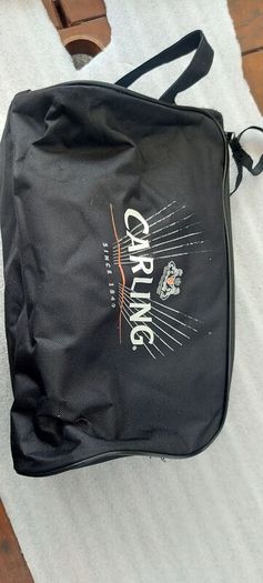 Carling black label,advertising shaving or hand gear kig bag,buyer collects or pays postage thank you, see pictures for condition, sold as is.
