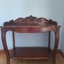 Antique Victorian Flame Mahogany Console Table / W Image 2