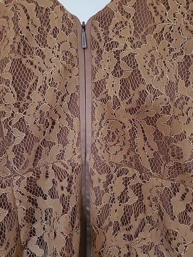 Ladies Gold Lacy Dress Size 12
