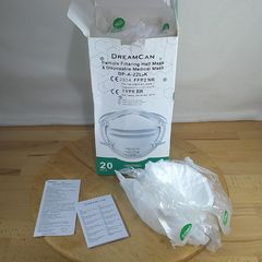 19 x DreamCan FFP2 NR Type IIR Face Masks Respirator Medical Grade DP-A-22L-K White