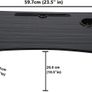 Laptop Bed Table Lap Standing Desk for Bed and Sofa Breakfast Bed Tray Laptop Lap Desk Folding Coffee Tray Notebook Stand Reading Holder for Couch Floor Kids(60 x 40 cm) (Black) Image 2