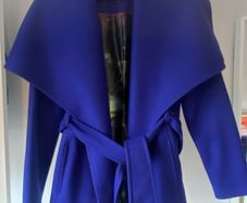Ted Baker - Lorili Short Wrap Coat - Purple Blue - Size 3