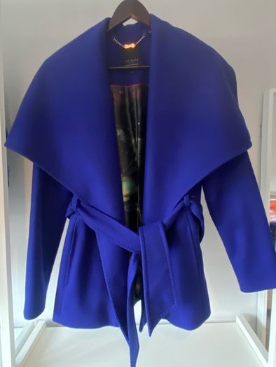 Ted Baker - Lorili Short Wrap Coat - Purple Blue - Size 3