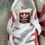 Raspberry Pink & White Lace Up Trainers, Samba Style UK Size 6 Image 3