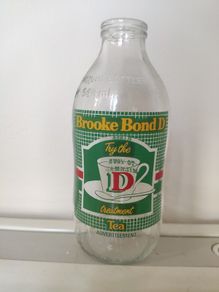 Unigate 1980s milk bottle Brook Bond