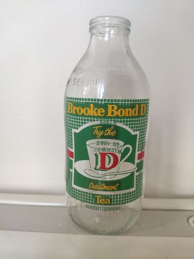 Unigate 1980s milk bottle Brook Bond