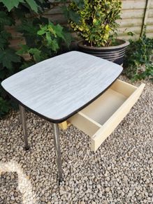 Vintage Formica Mid Century 50s Side Table Original