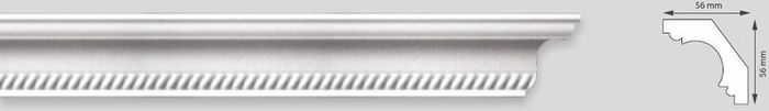 Ceiling Coving, Moulding Polystyrene  for 2 metres length.