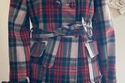 Lee Cooper Woolblend Plaid/Tartan Coat Size UK10-12