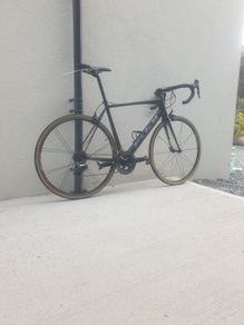 Carbon road race bike.