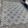 Grey Trellis Outdoor Rug Image 2