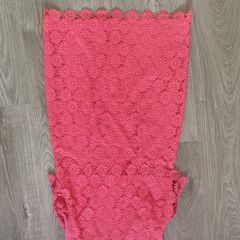 Coral colour lace dress