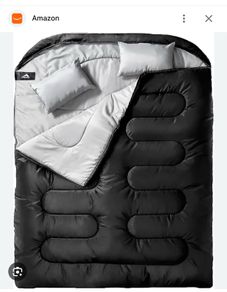 sleeping bag for couple color blue