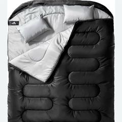 sleeping bag for couple color blue