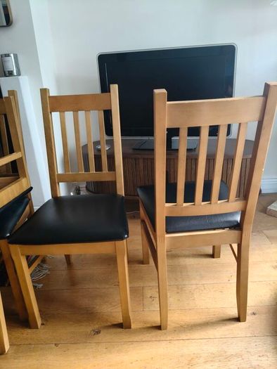 4 solid wood chairs