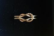 9ct gold Celtic double knot ring size N