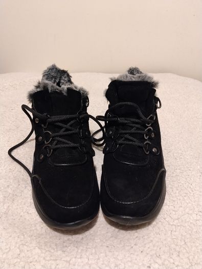 black suede boots, new