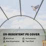3.5 x 2 x 2 m Large Galvanised Steel Frame Outdoor Poly Tunnel Garden Walk-In Patio Greenhouse - White Image 4