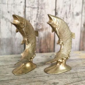 Brass Leaping Fish Pair KAS1364