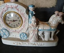 Rare Vintage Porcelain Mantel Clock