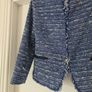 Sandro blue tweed fringe jacket, size 38, Paris brand. Image 2