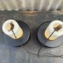 Rare vintage run of 2 Danish suspended pendant lights by Fog & Morup. Image 9