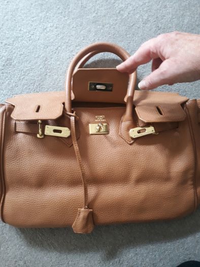 Tan handbag faux leather
