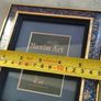 Faux blue marble rectangular resin frame with glass Victorian style for photo picture tabletop wall hanging antique style marbled gold gilt 5 x 4 inches to 31/4 x 21/4 inches. Image 4