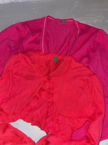 Benetton girls cardigans approx age 7-8 sold as bundle x 2