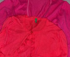 Benetton girls cardigans approx age 7-8 sold as bundle x 2