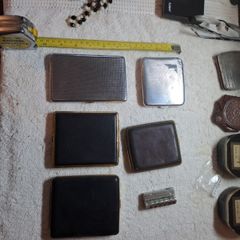 vintage cigarette cases and imco lighter